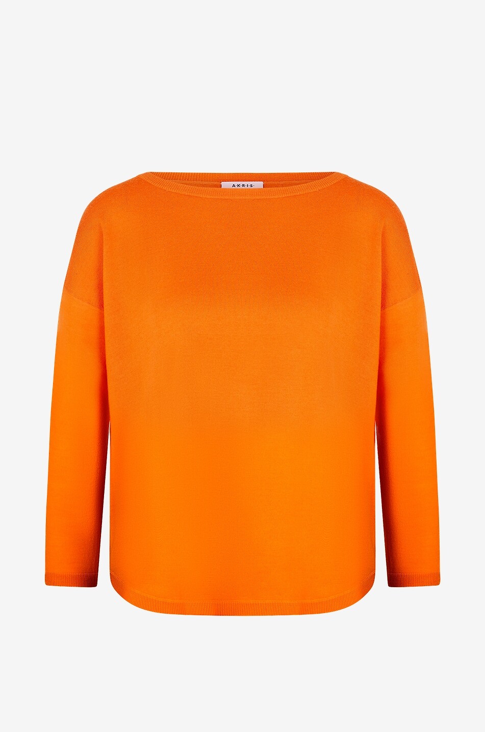 Boat neck loose lightweight virgin wool jumper