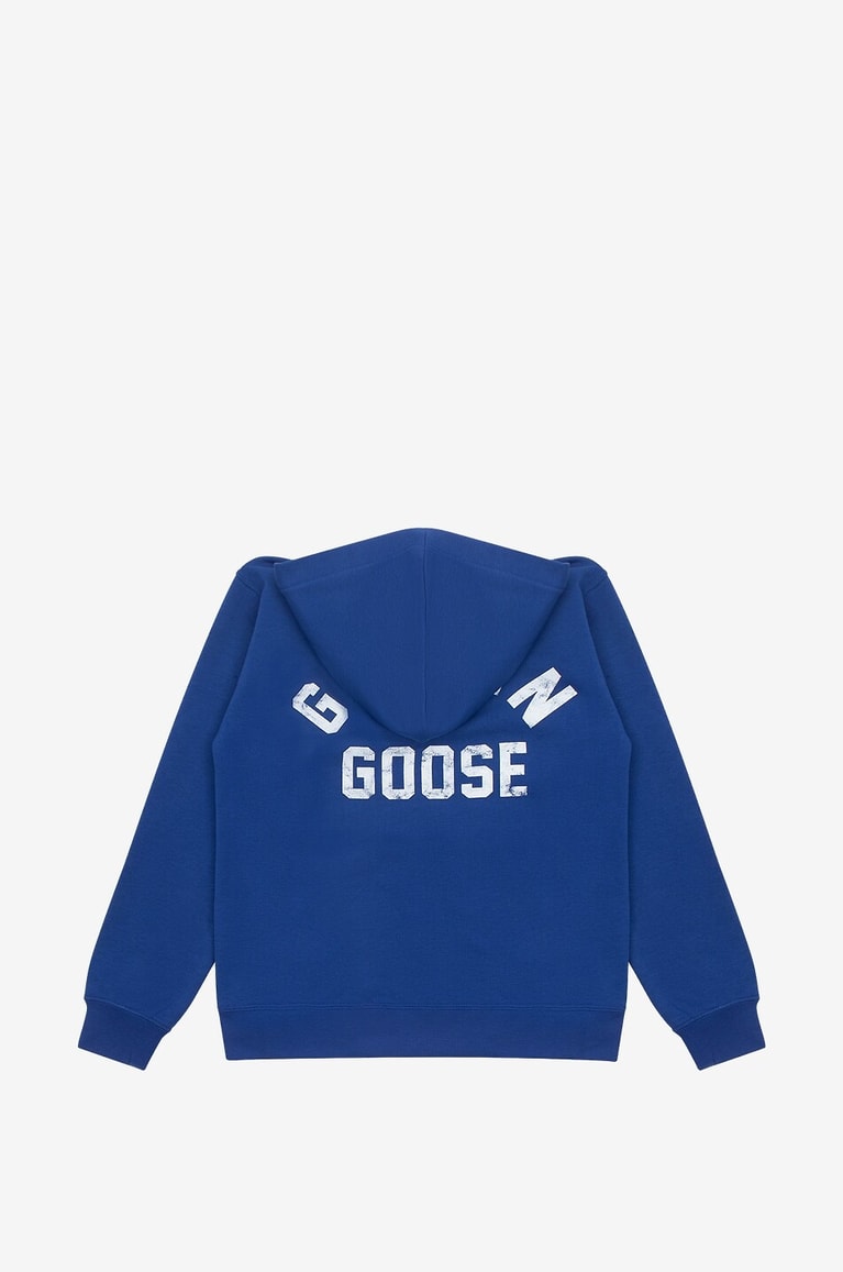 GOLDEN GOOSE Jungen-Kapuzensweatjacke Journey Junge MITTELBLAU 2