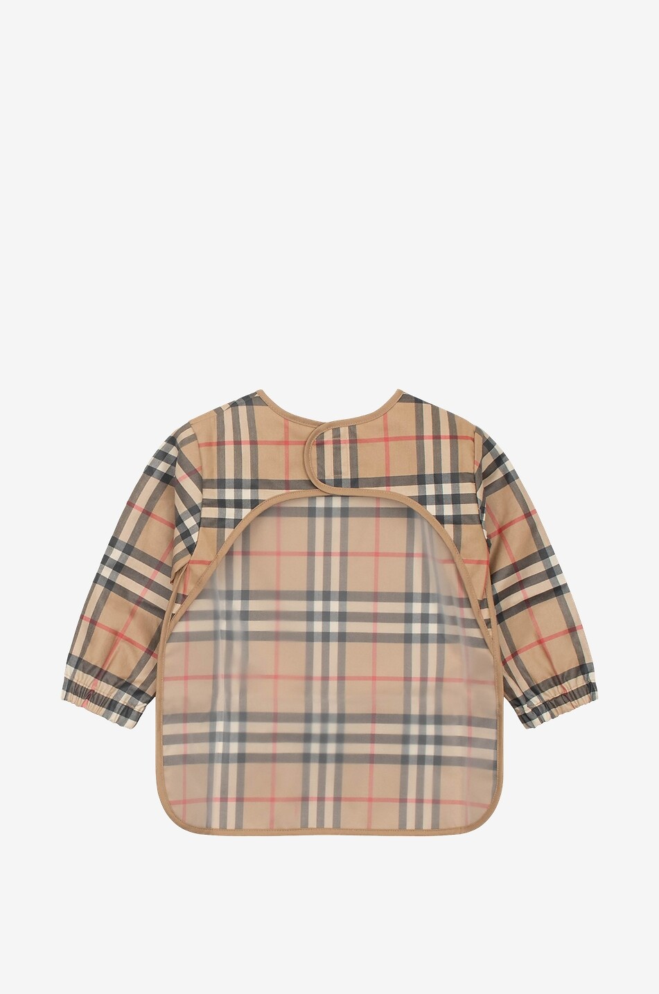 Shay Check coated cotton bib with sleeves BURBERRY Bongenie