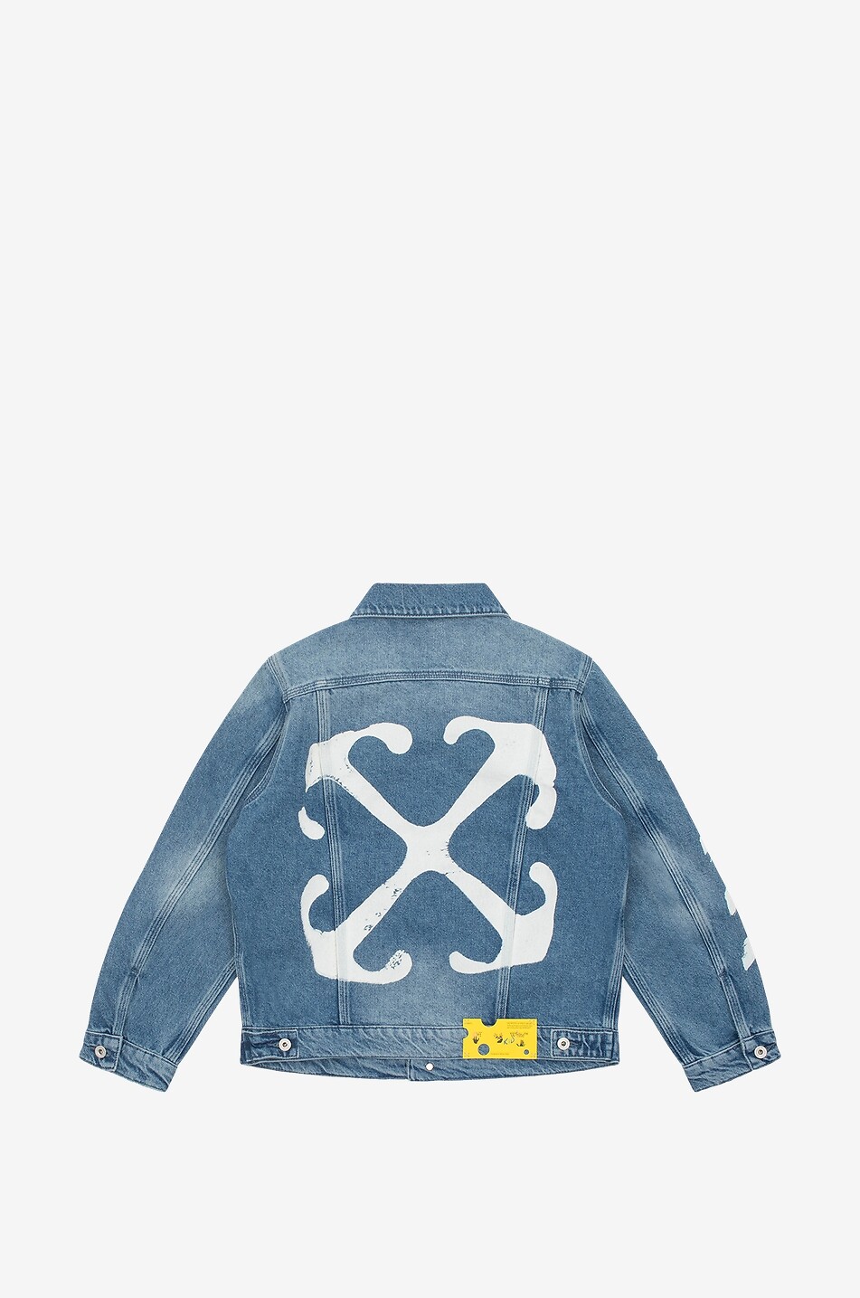 OFF WHITE Blouson en denim délavé garçon Paint Graphic Garçon BLEU 2