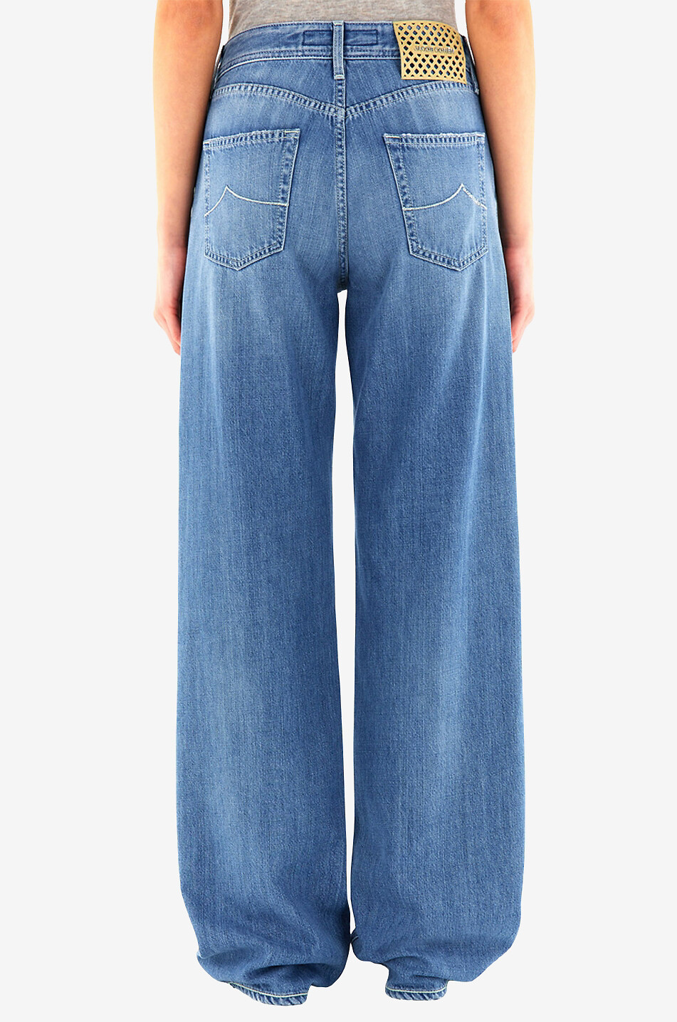 JACOB COHEN Jeans mit geradem Bein aus Baumwolle und Lyocell Hailey Damen MITTELBLAU 4