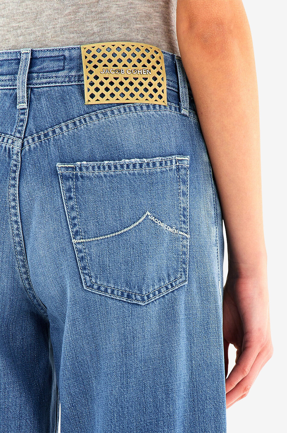 JACOB COHEN Jeans mit geradem Bein aus Baumwolle und Lyocell Hailey Damen MITTELBLAU 6
