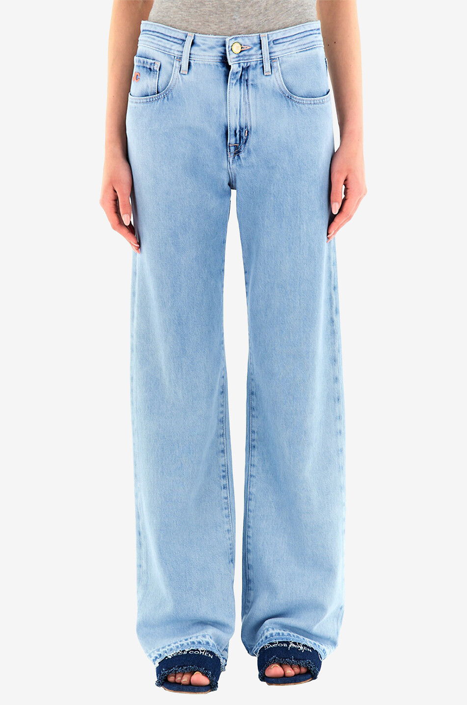 JACOB COHEN Jean large en coton Hailey Femme BLEU CLAIR 3