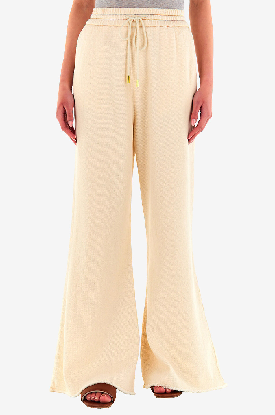 JACOB COHEN Pantalon évasé en coton Melanie Femme BEIGE 3