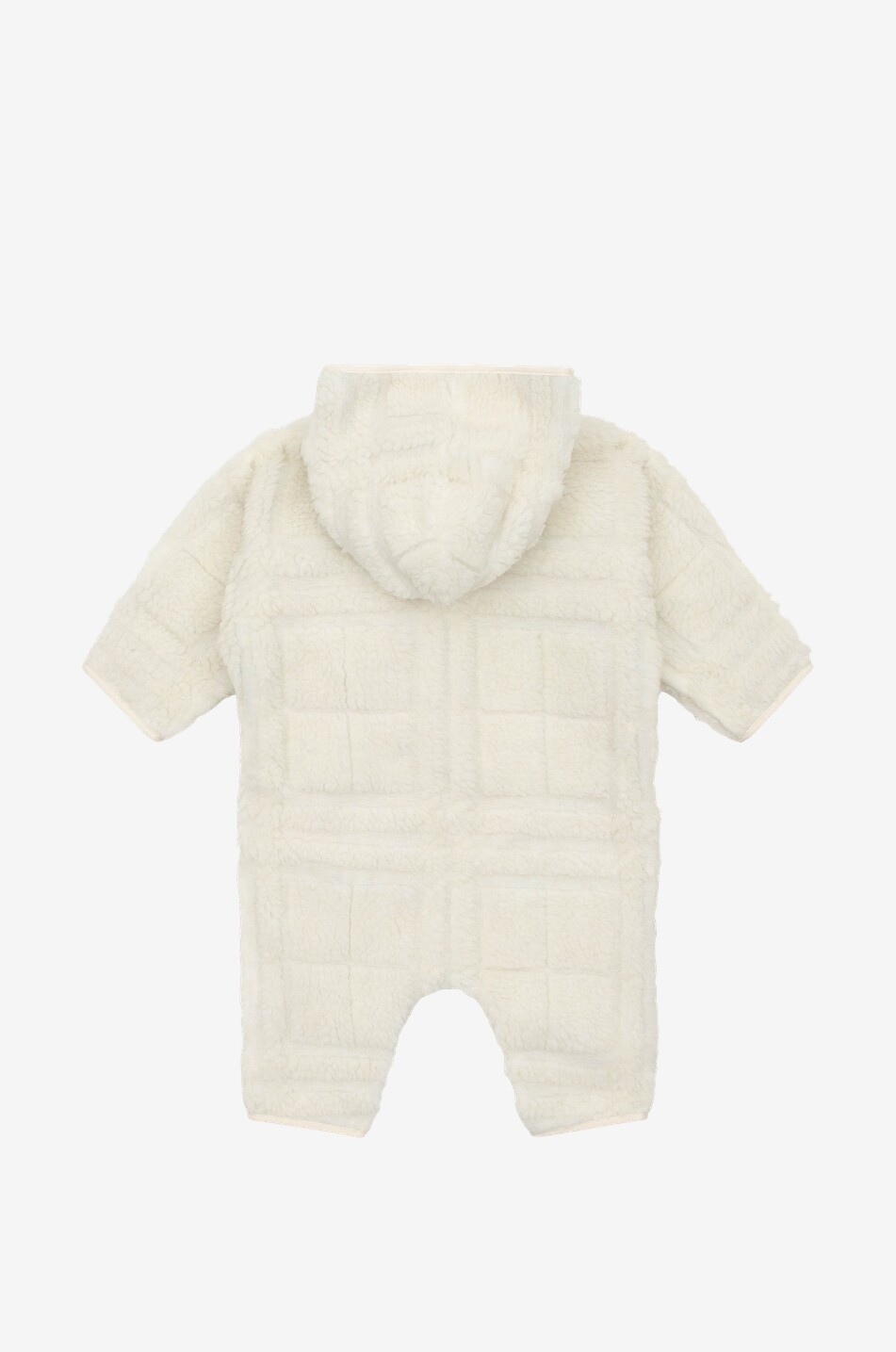 BURBERRY Check warm baby fleece and cotton all-in-one Baby WHITE 2