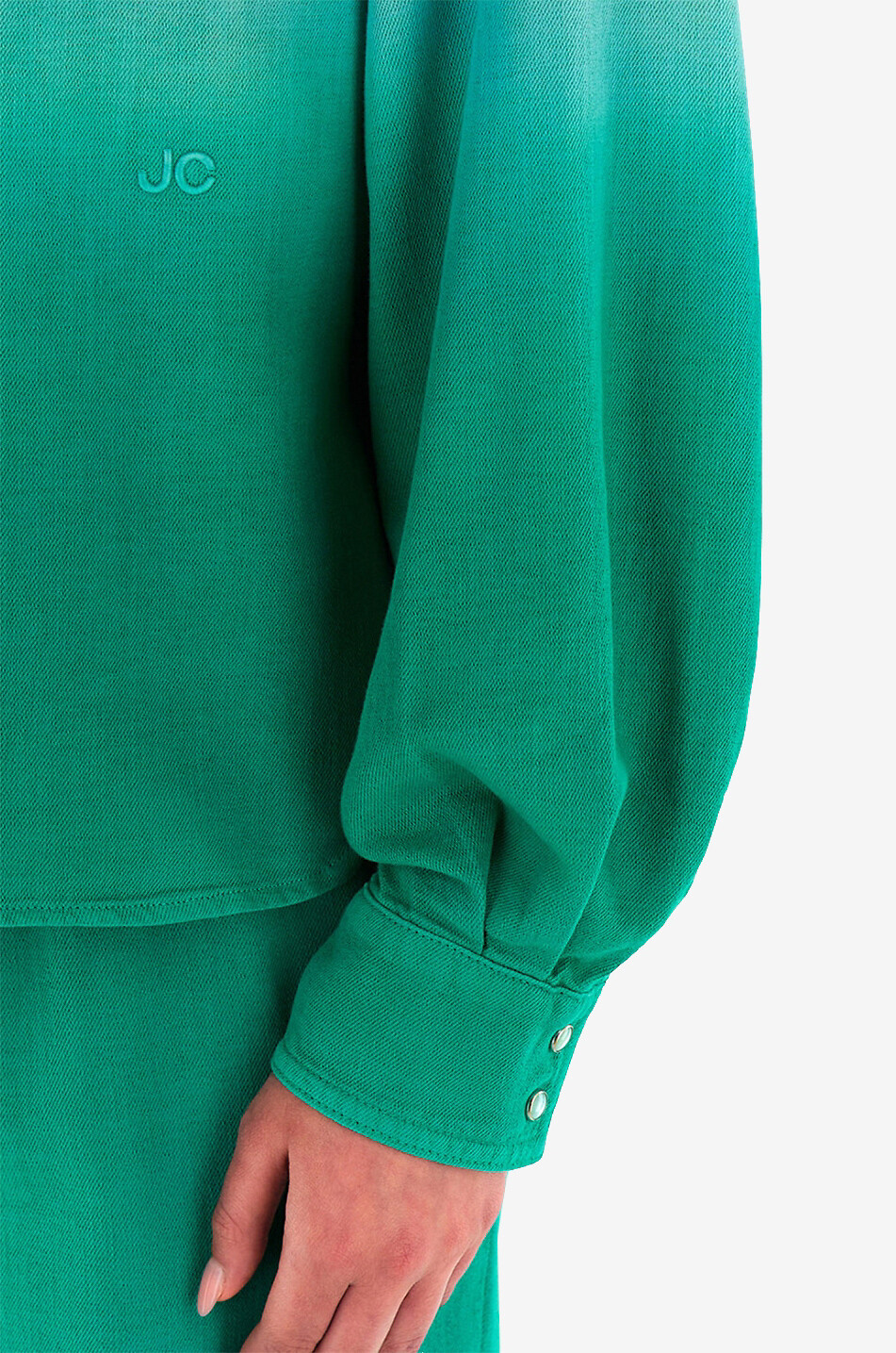 Loose colour gradient shirt jacket