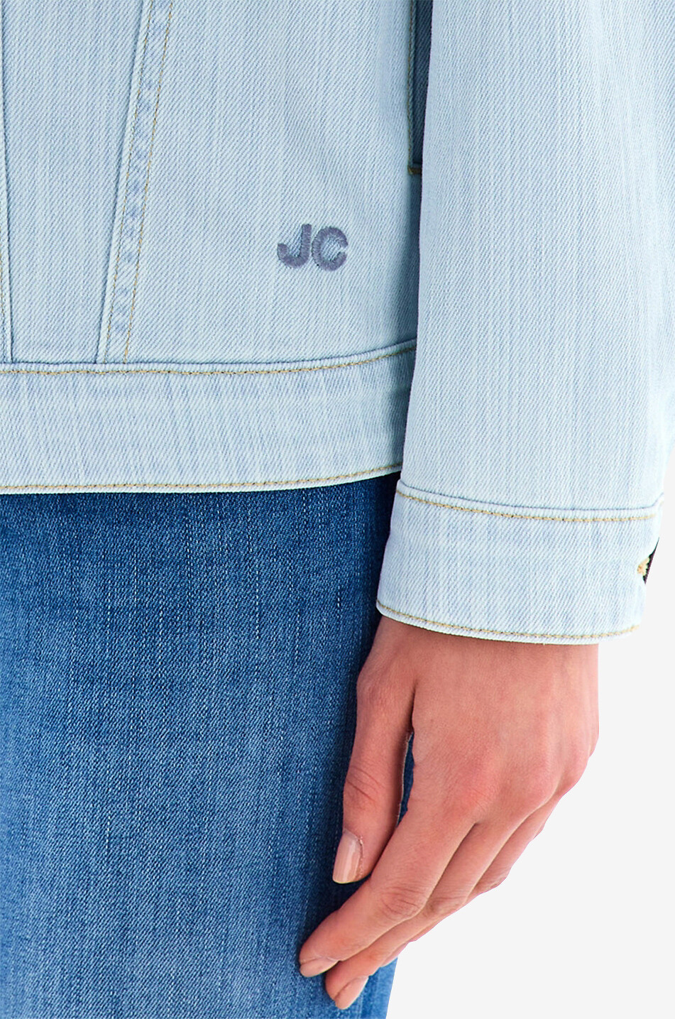 JACOB COHEN Jacke aus hellem Denim Damen HELLBLAU 5