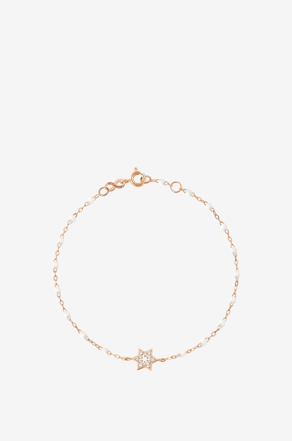 GIGI CLOZEAU Roségold-Armband mit Diamanten Étoile de David Blanc Damen WEISS 1