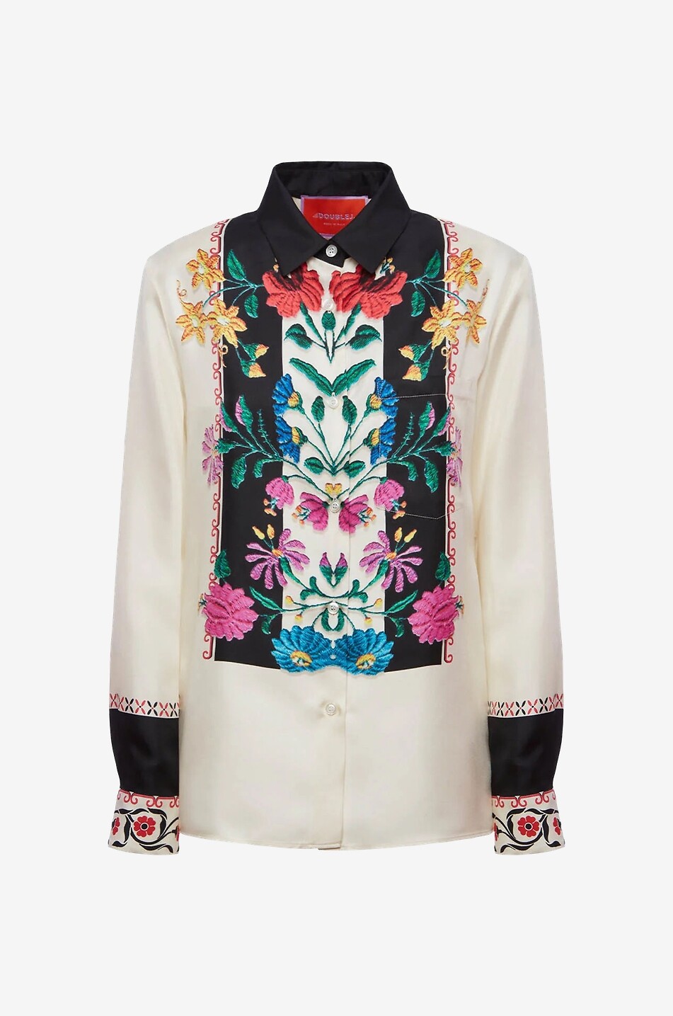 LA DOUBLEJ Boy Plaza Placée silk twill shirt Women MULTI COLOURED 1