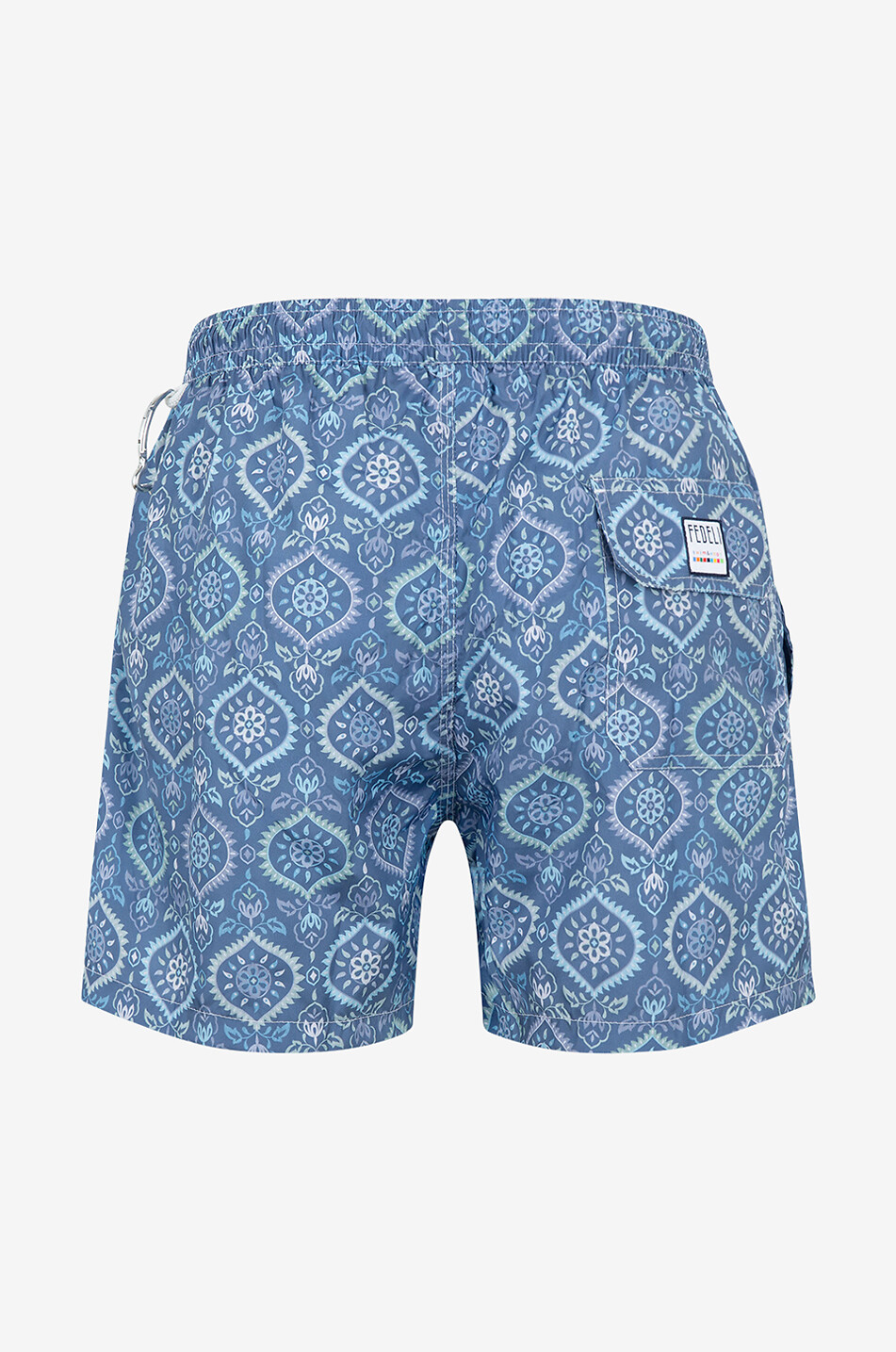 FEDELI Badeshorts mit ornamentalem Print Madeira Herren MITTELBLAU 2