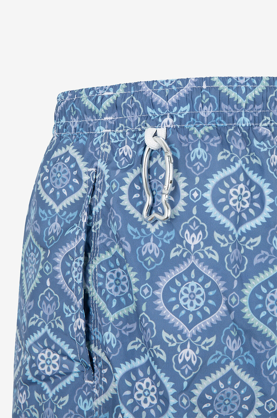 FEDELI Badeshorts mit ornamentalem Print Madeira Herren MITTELBLAU 3