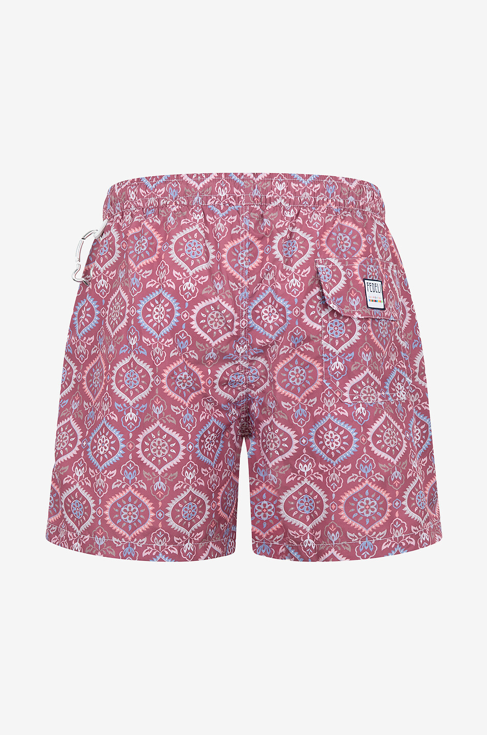 FEDELI Badeshorts mit ornamentalem Print Madeira Herren MITTELROT 2