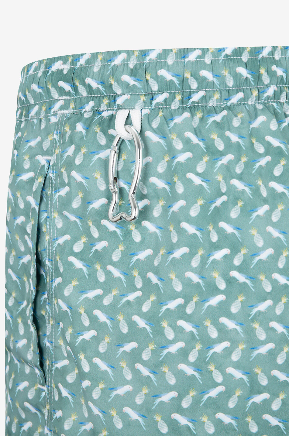 FEDELI Madeira pineapple and parrot print swim shorts Men MEDIUM GREEN 3