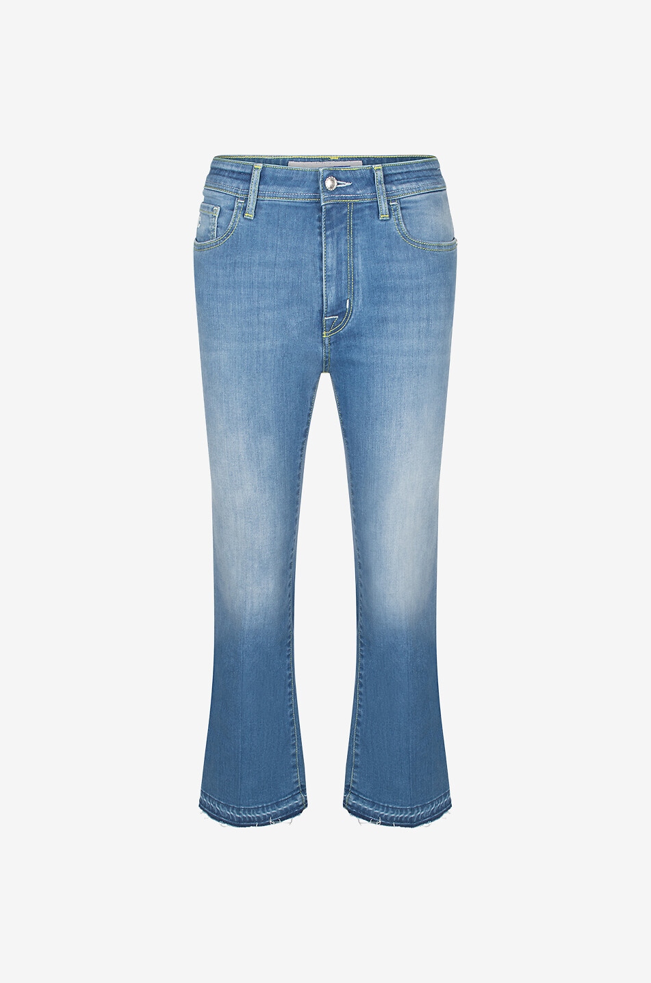 Ausgestellte ausgewaschene verkürzte Jeans Victoria Crop Flare