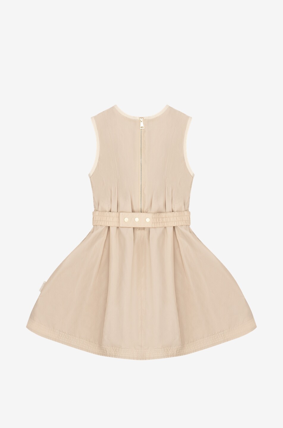 MONCLER A-förmiges Mädchen-Utility-Kleid ohne Ärmel Mädchen BEIGE 2