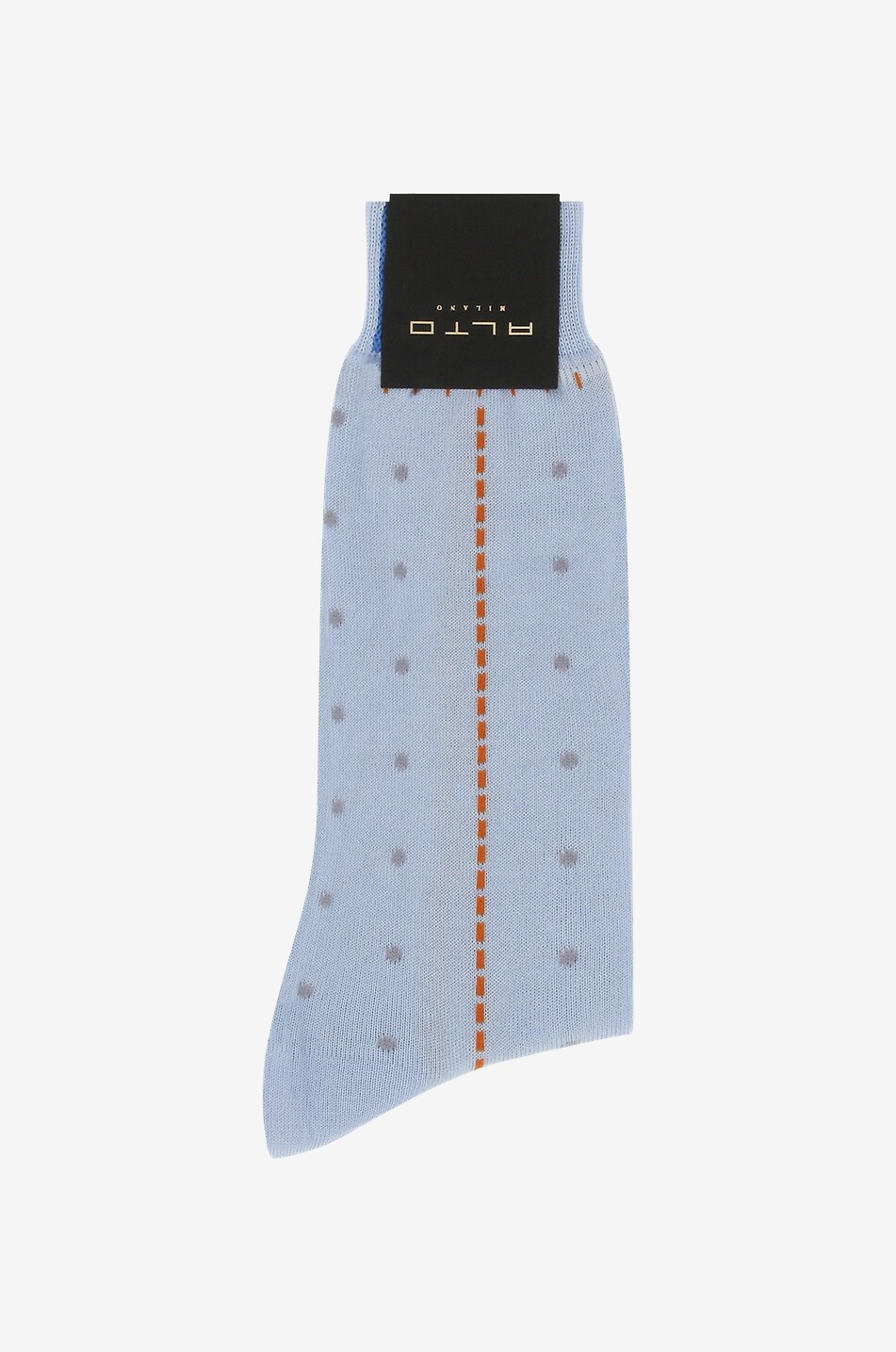 ALTO MILANO Getupfte Socken aus Baumwolle Herren HELLBLAU 1
