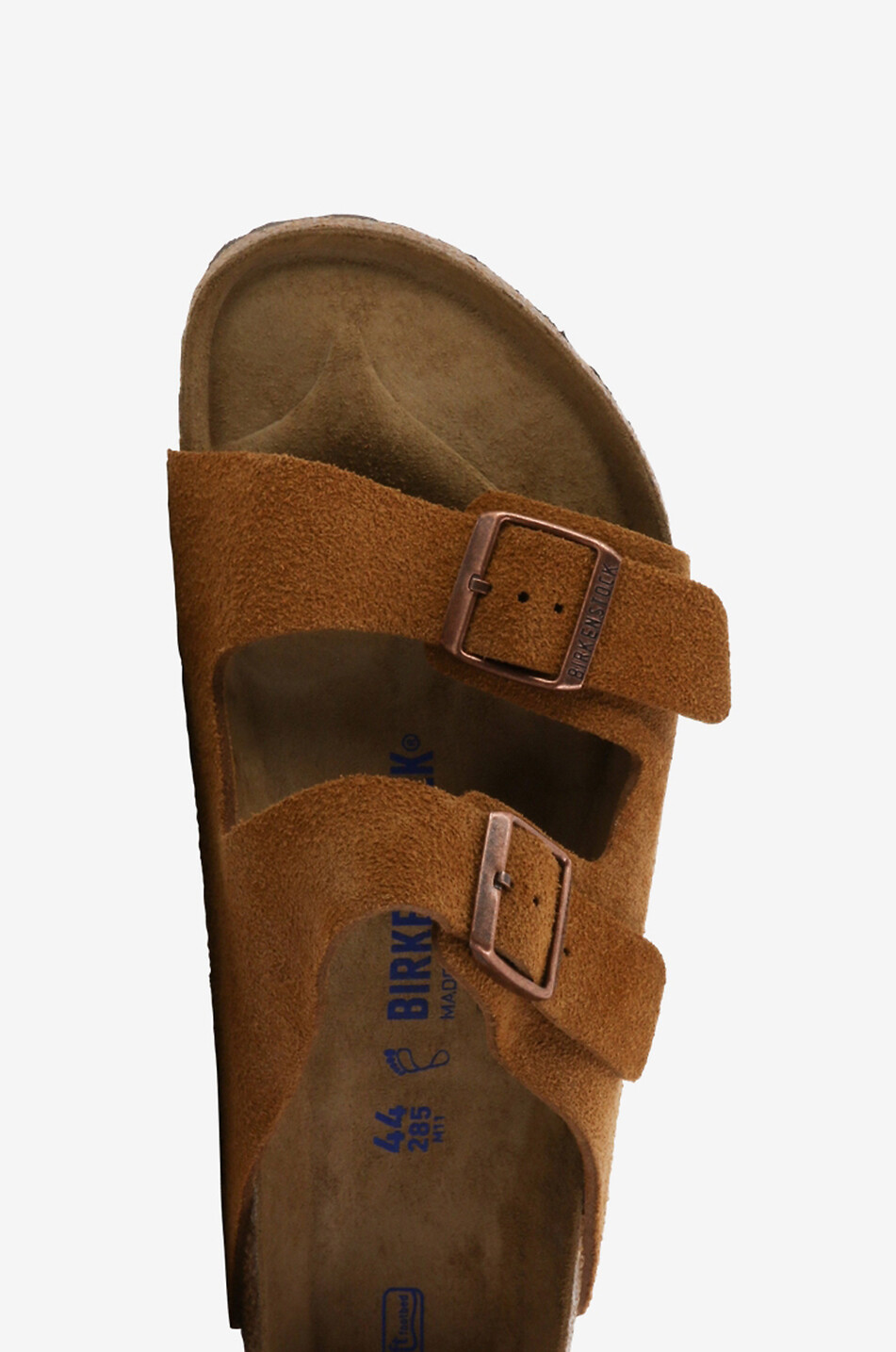 BIRKENSTOCK Flache Pantoletten aus Wildleder Arizona Herren HELLBRAUN 5