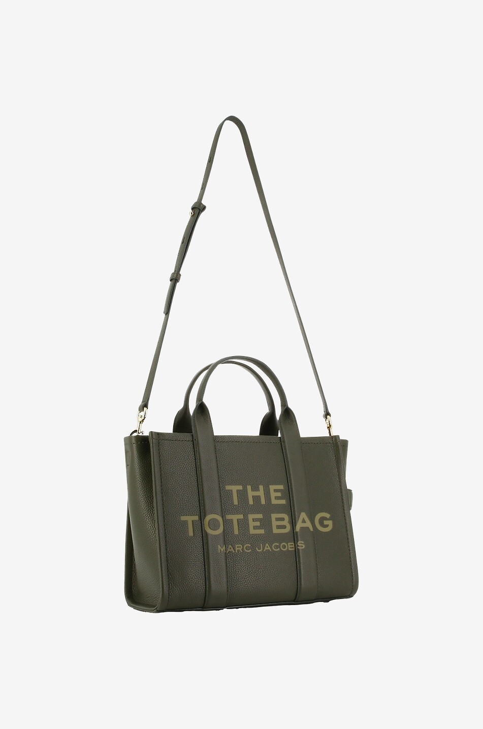 MARC JACOBS The Leather Medium Tote grained leather tote bag Women DARK GREEN 2