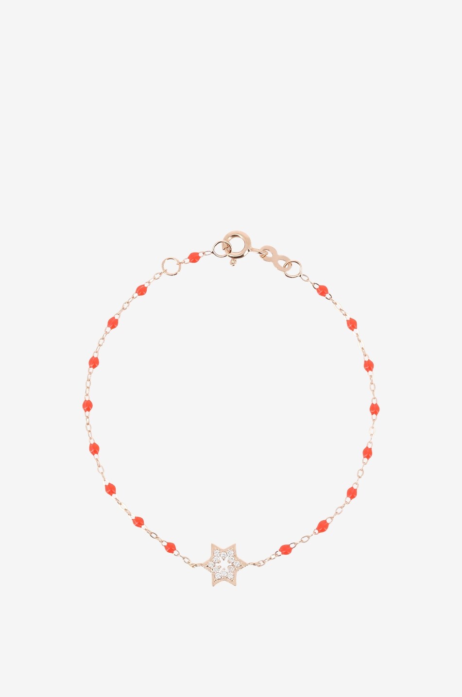 GIGI CLOZEAU Bracelet en or rose et diamants Étoile de David Corail Femme ROUGE 1