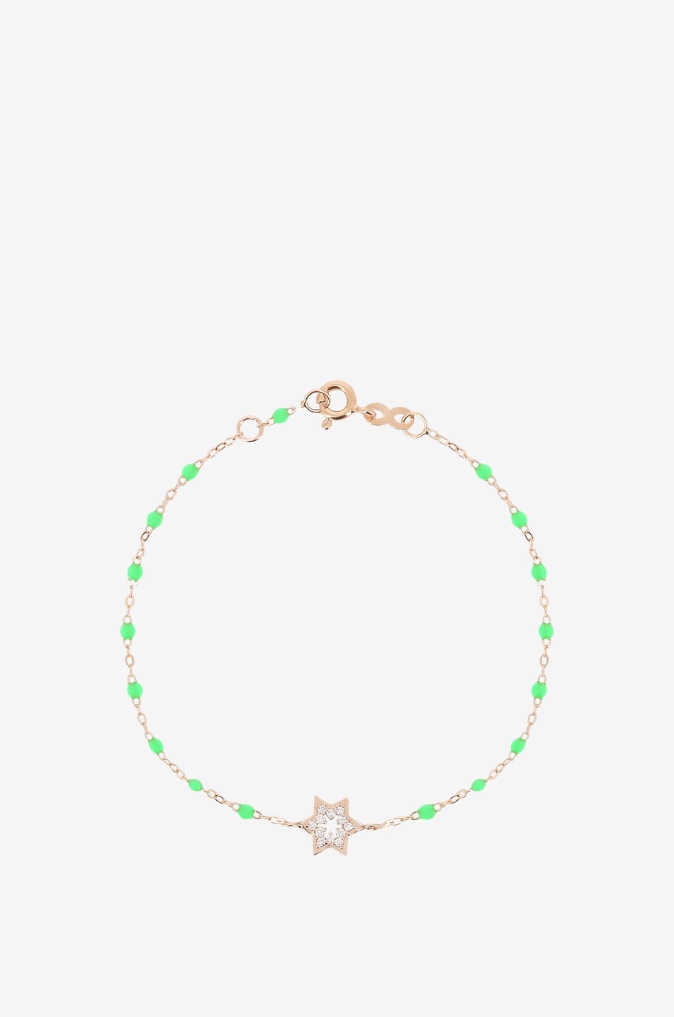 GIGI CLOZEAU Roségold-Armband mit Diamanten Étoile de David Vert Fluo Damen GRÜN 1