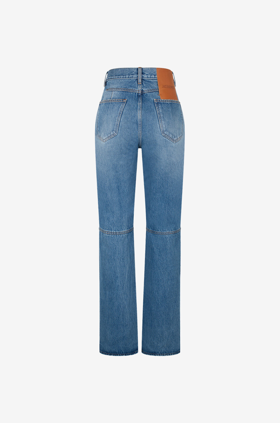 JACQUEMUS Le de-Nîmes Droit Blue/Tabac high-rise straight-leg jeans Women LIGHT BLUE 2