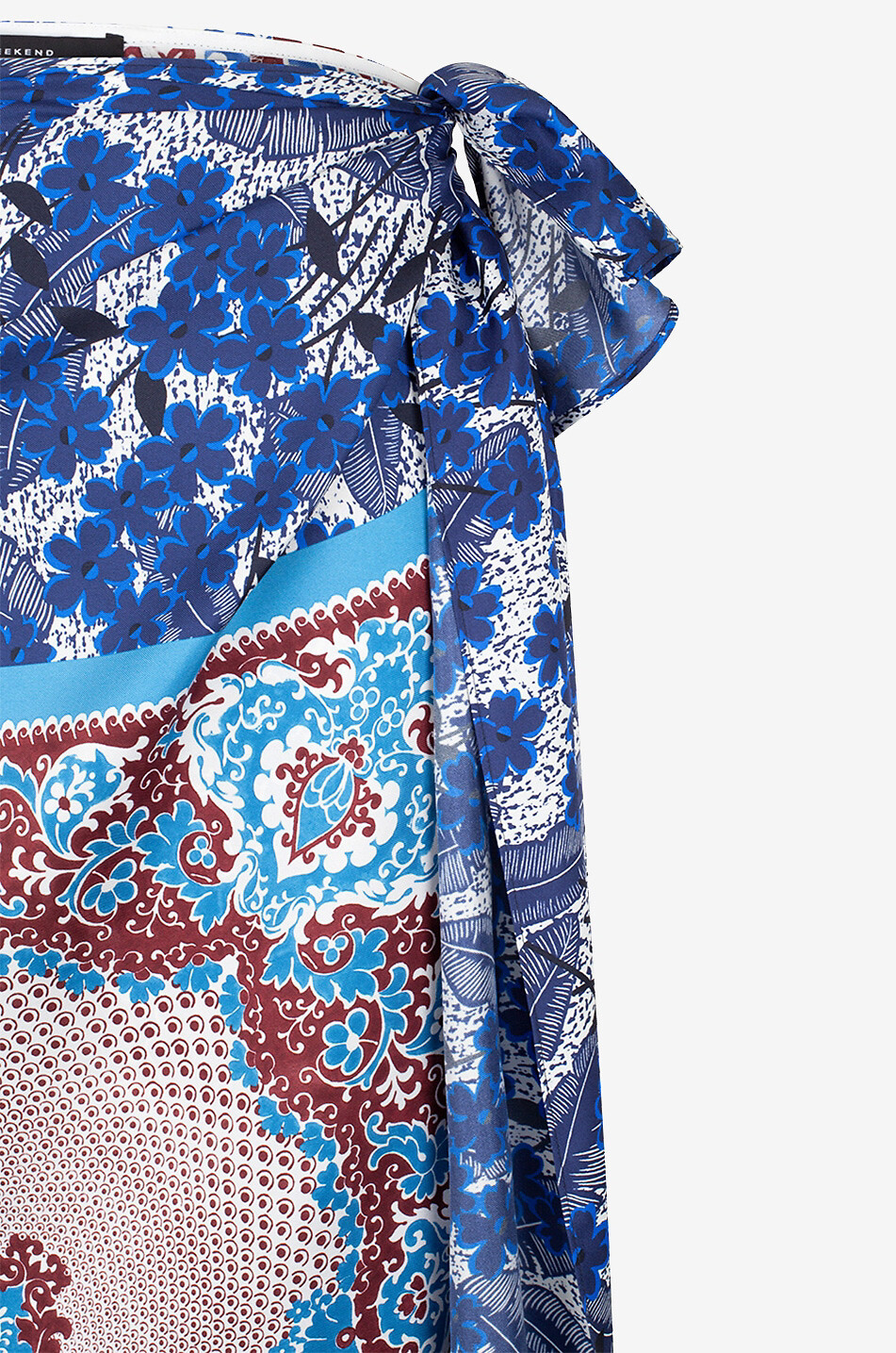 Nuevo printed silk wrap skirt
