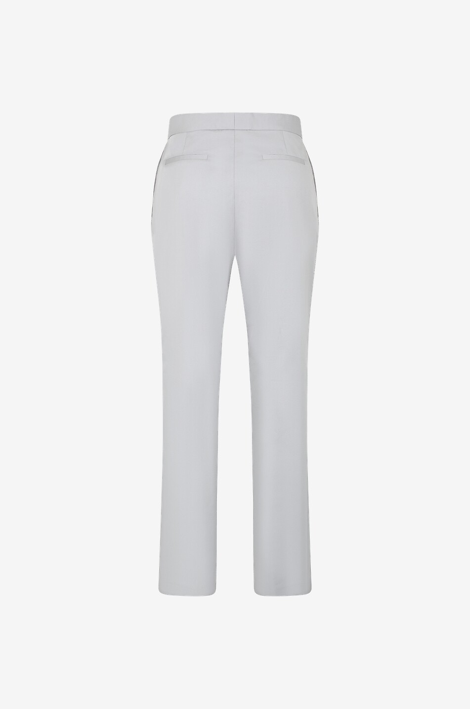 FABIANA FILIPPI Bead side stripe adorned slim fit gabardine trousers Women GREY 2