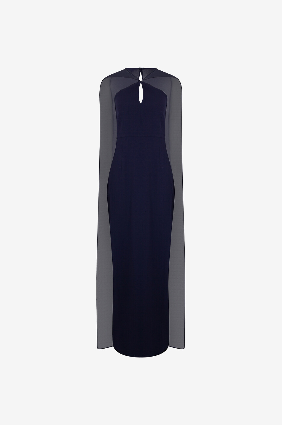 Robe longue près du corps détail cape