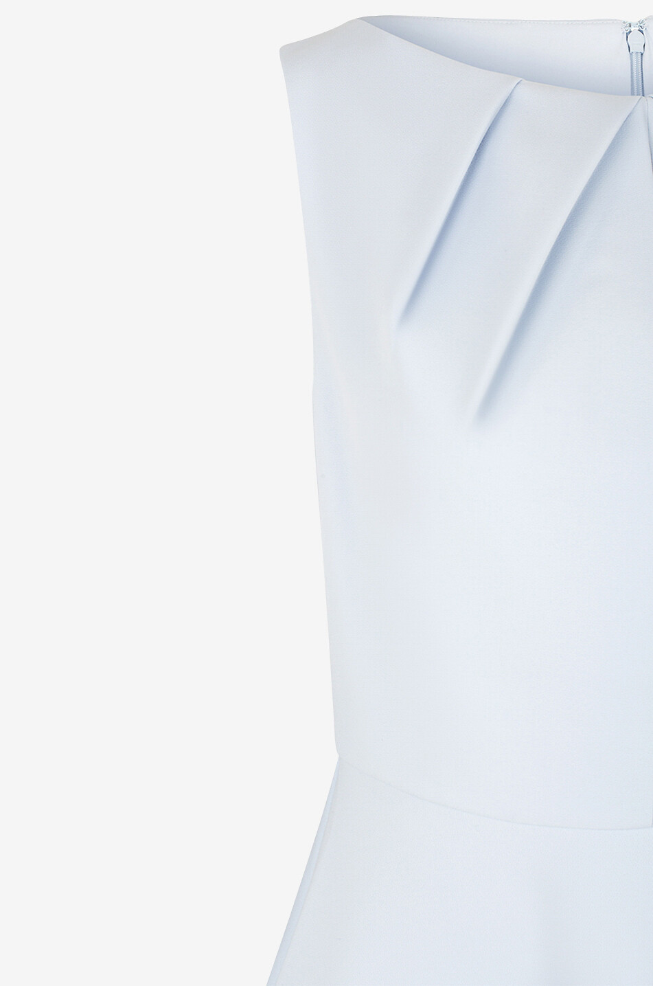 ROLAND MOURET Robe midi sans manches en crêpe Femme BLEU CLAIR 3