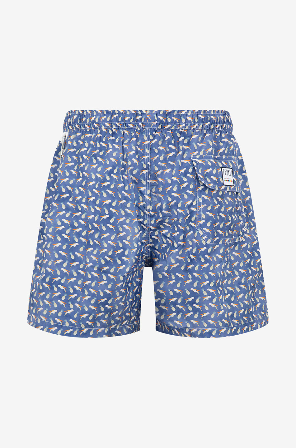 Short de bain imprimé perroquets et ananas Madeira