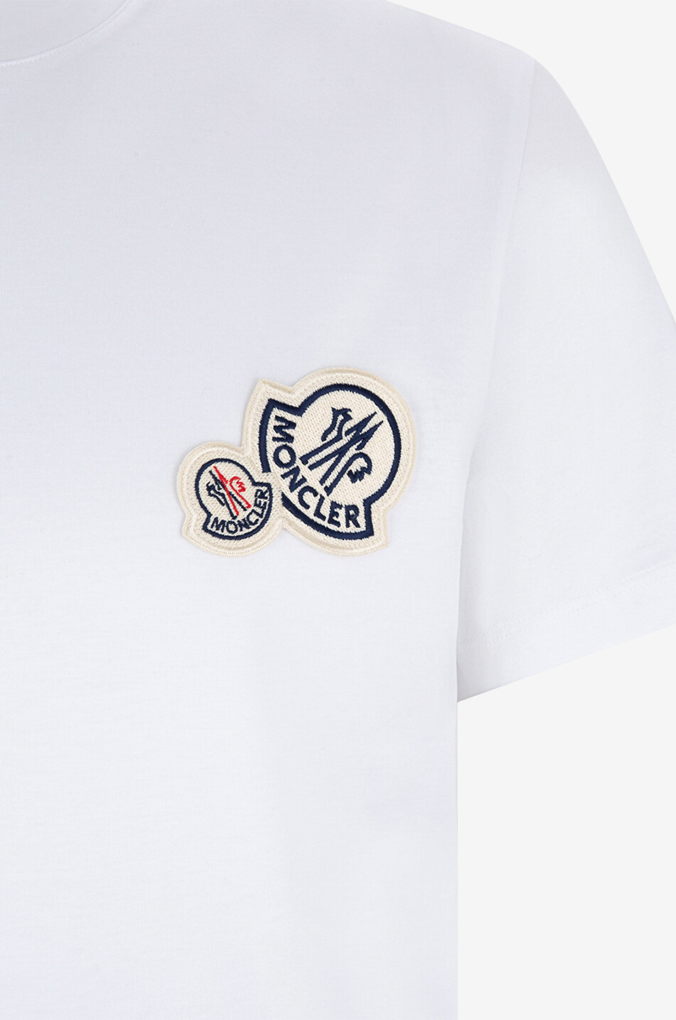 MONCLER Double patch jersey T-shirt Men WHITE 3