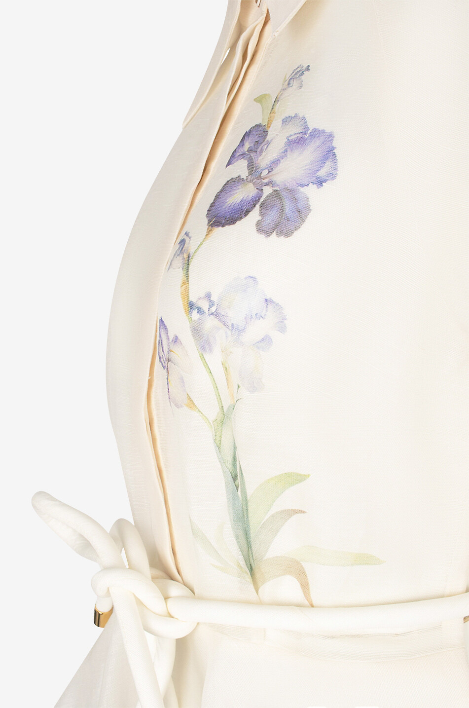 ZIMMERMANN Mini robe chemise évasée en organza Natura Flip Femme MULTICOLORE 6 3