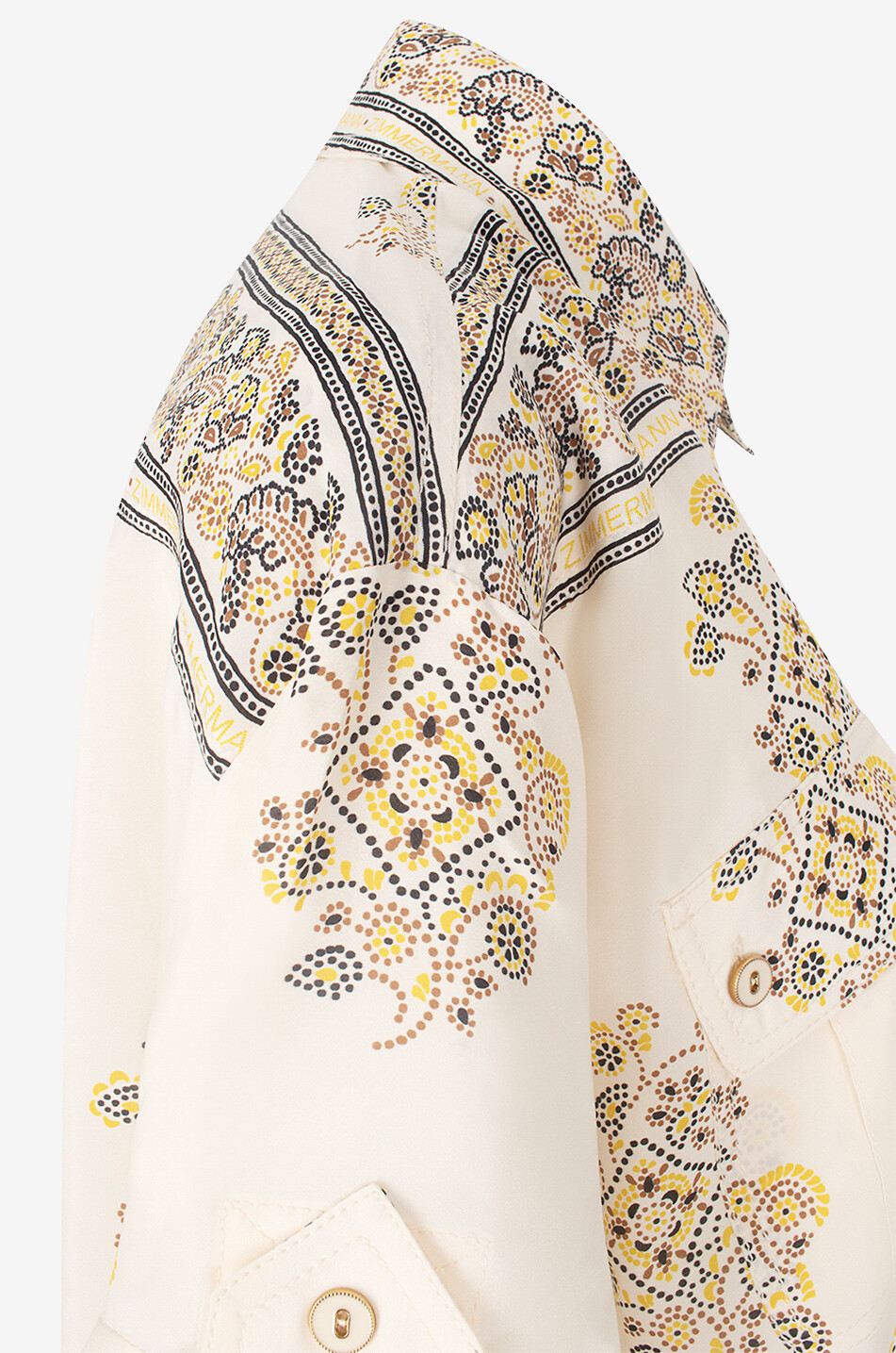 ZIMMERMANN Chemise à manches courtes en soie Safari Utility Dot Femme MULTICOLORE 3