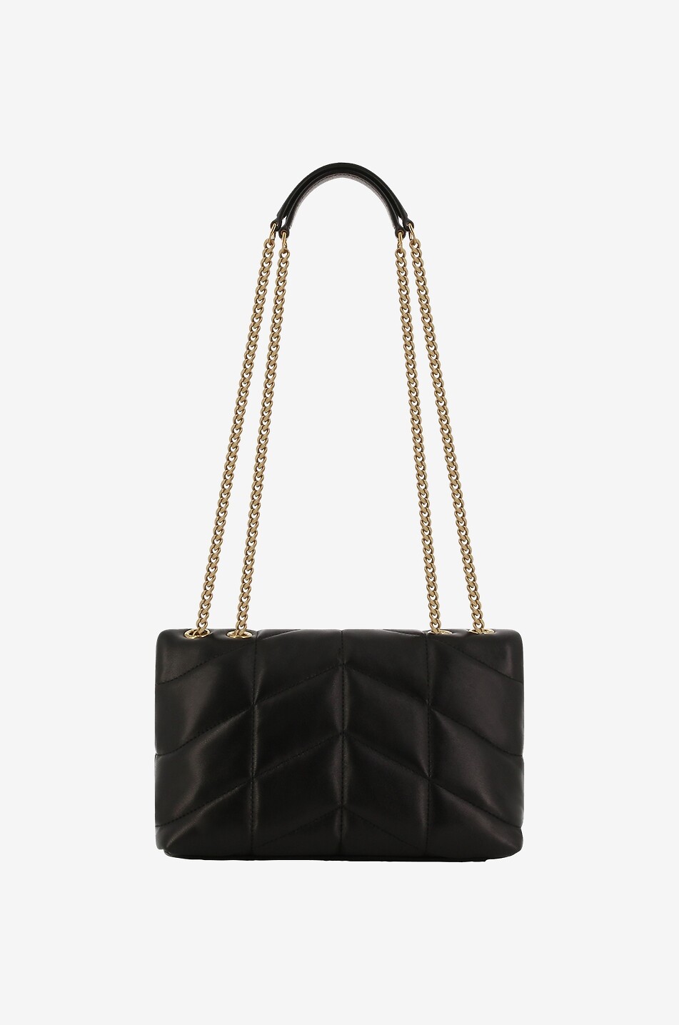 SAINT LAURENT PARIS Schultertasche aus gestepptem Kalbsleder Loulou Puffer Toy Damen SCHWARZ 3
