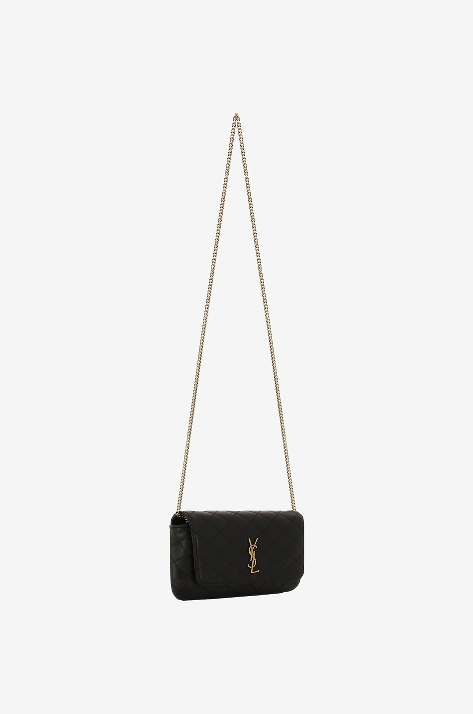 SAINT LAURENT PARIS Telefontasche aus Lammleder Gaby Damen SCHWARZ 2