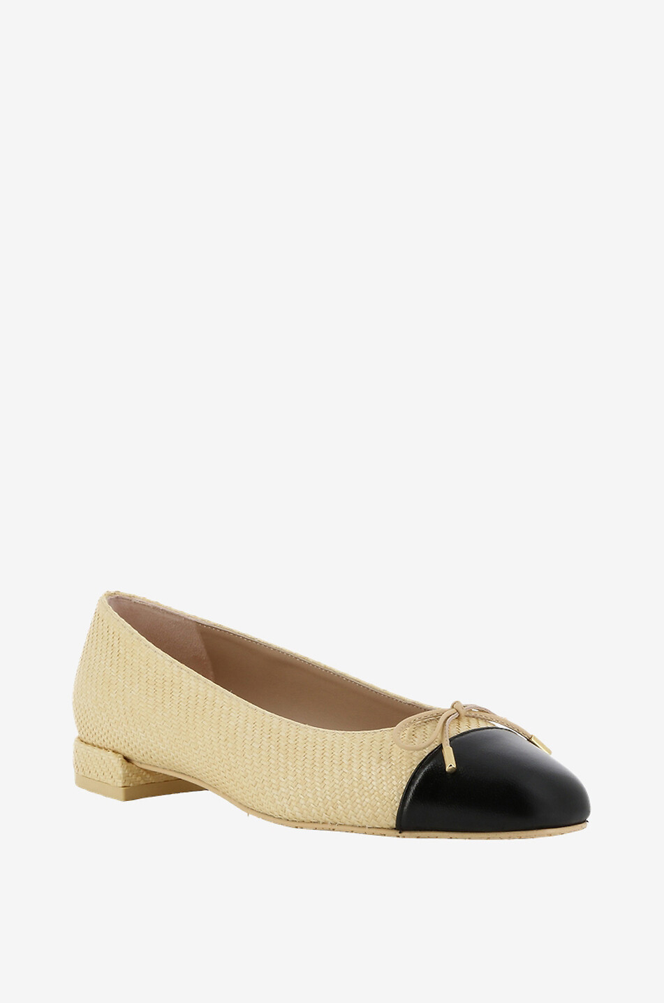 Ballerines en raphia et cuir Sleek Bow Flat 15