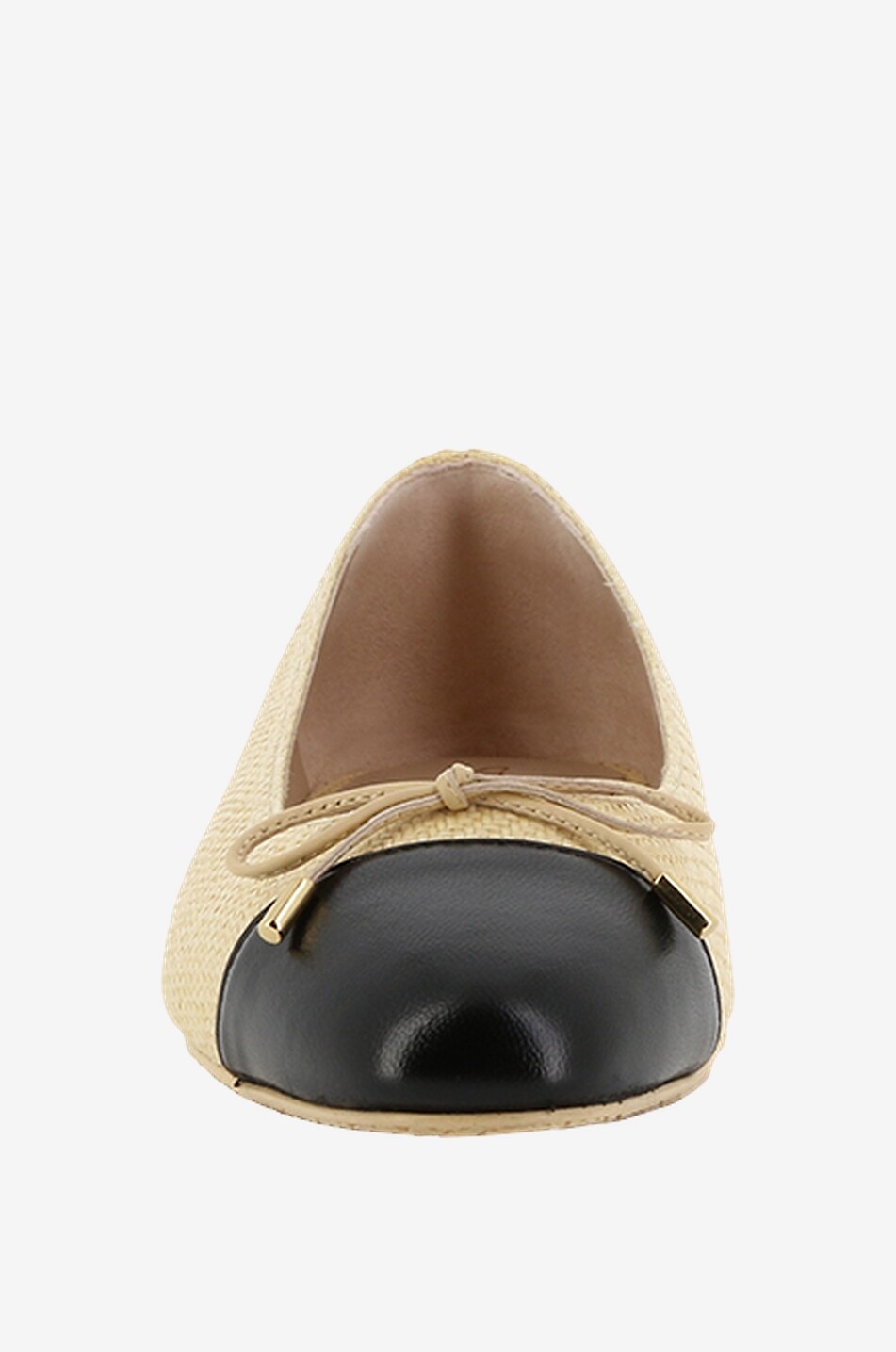 Ballerines en raphia et cuir Sleek Bow Flat 15
