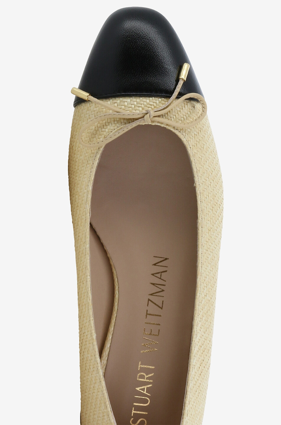 Ballerines en raphia et cuir Sleek Bow Flat 15
