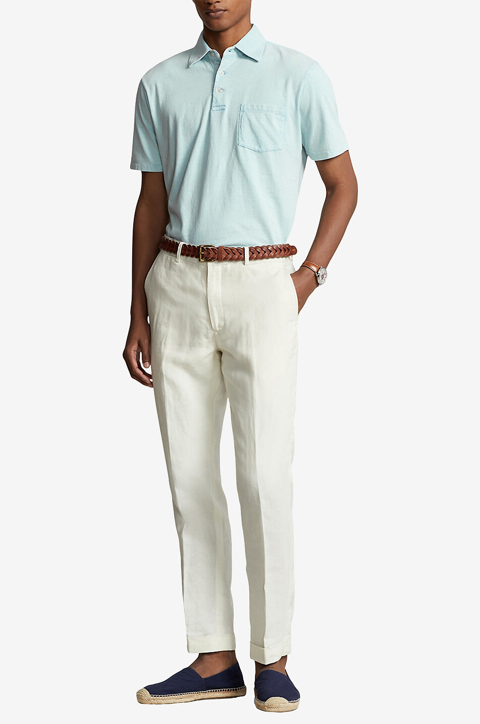 POLO RALPH LAUREN Polo en coton et lin Pony Homme BLEU CLAIR 2