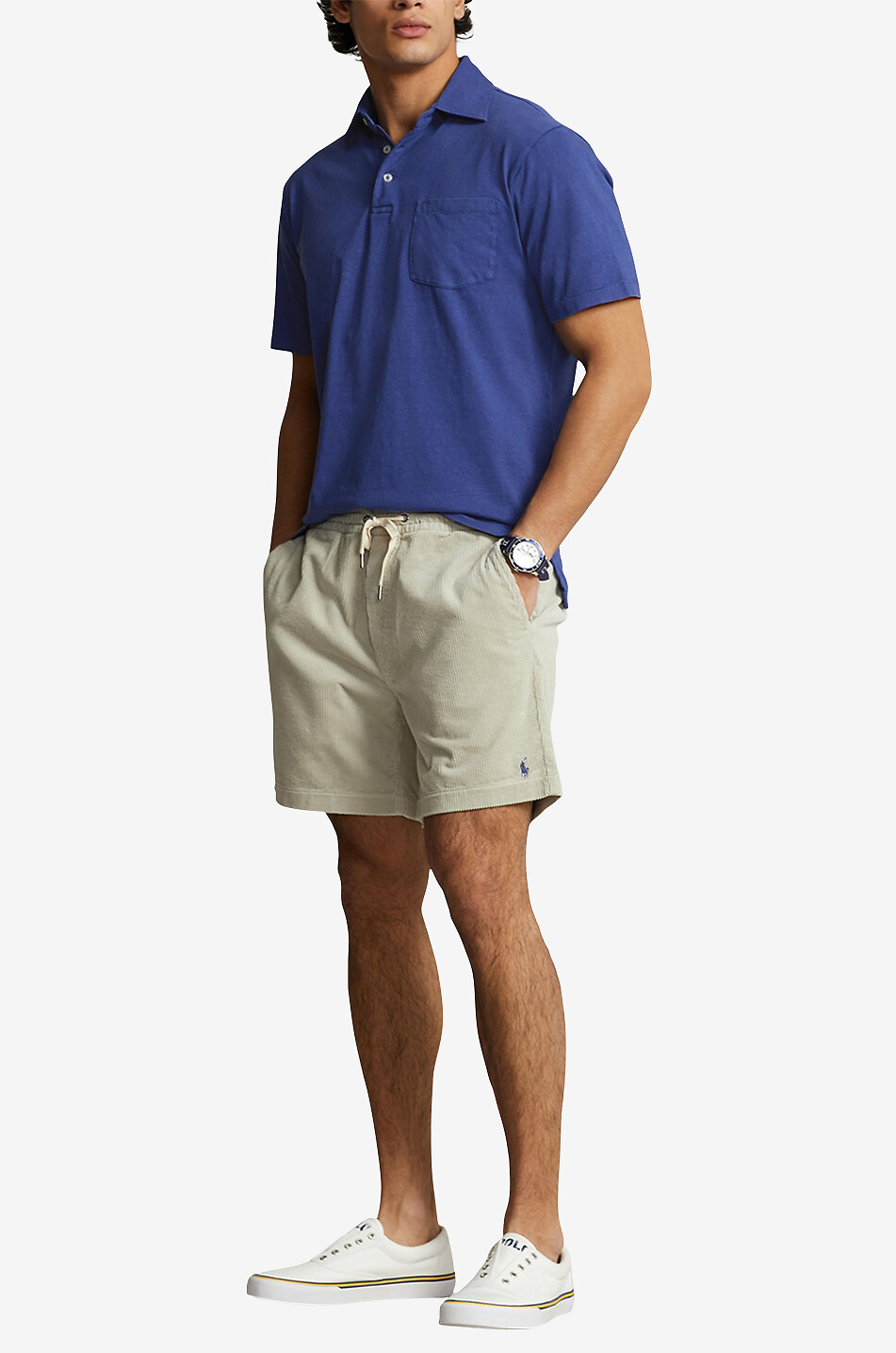 POLO RALPH LAUREN Polohemd aus Baumwolle und Leinen Pony Herren DUNKELBLAU 2
