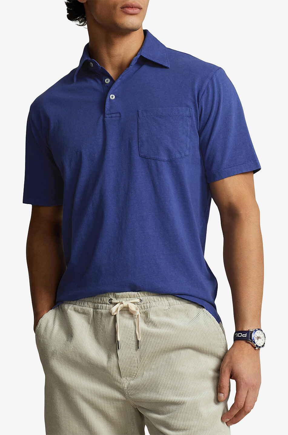 POLO RALPH LAUREN Polohemd aus Baumwolle und Leinen Pony Herren DUNKELBLAU 3
