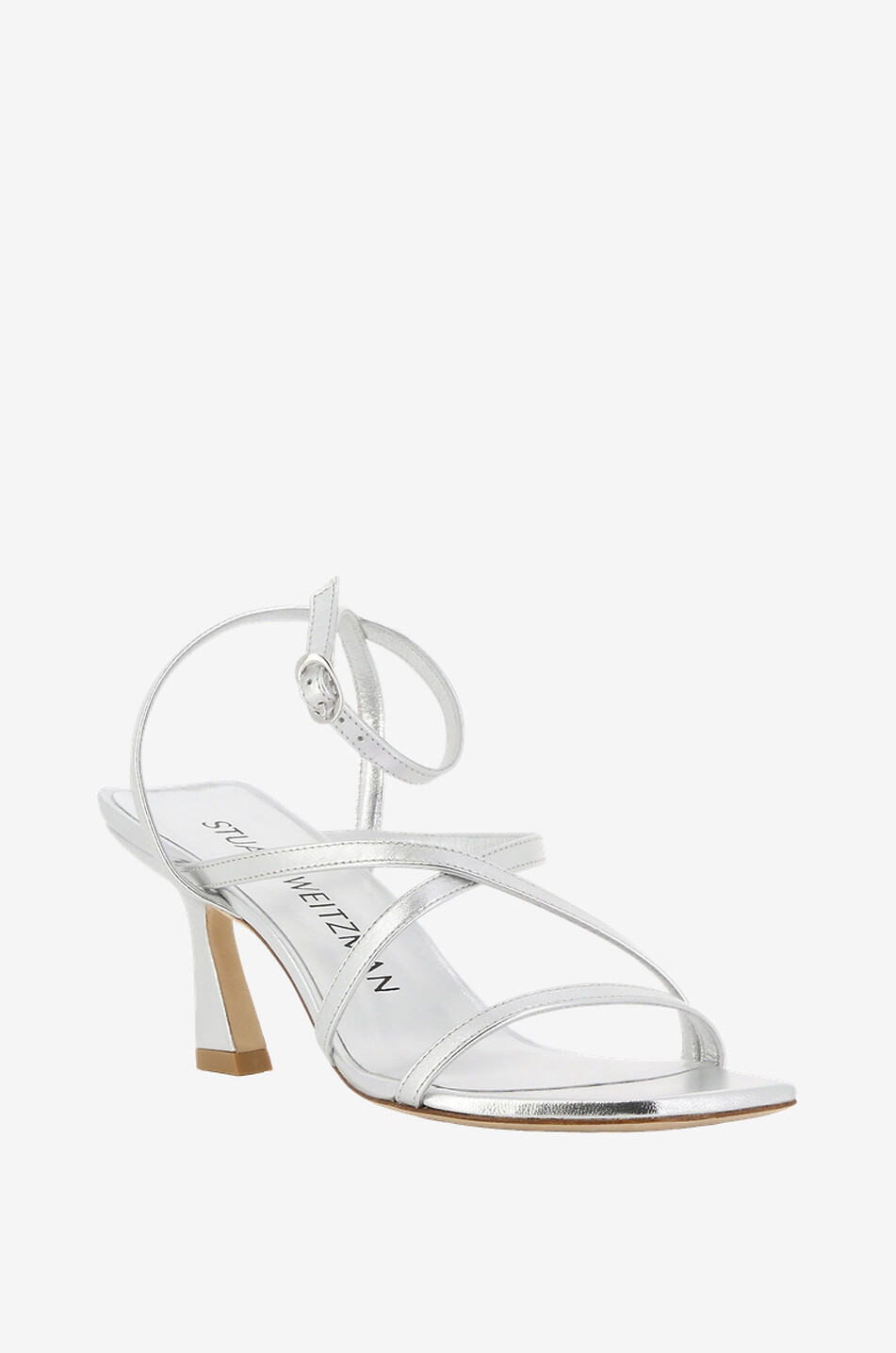 Sandales à talon en cuir métallisé Oasis 75