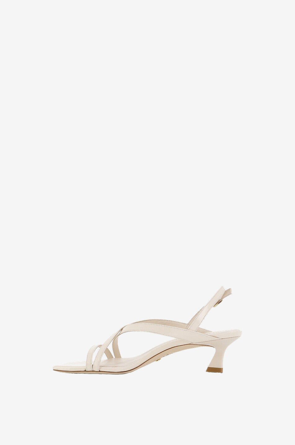 STUART WEITZMAN Sandalen mit Absatz aus Lackleder Oasis 50 Slingback Damen CREMEFARBEN 3