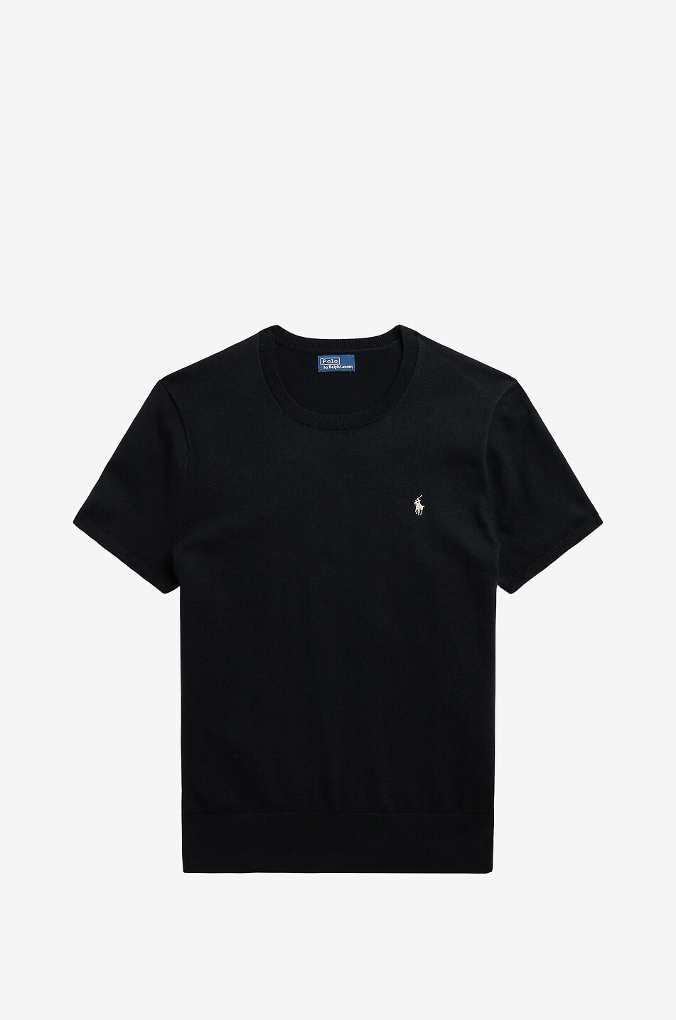Pony short-sleeved cotton blend jumper