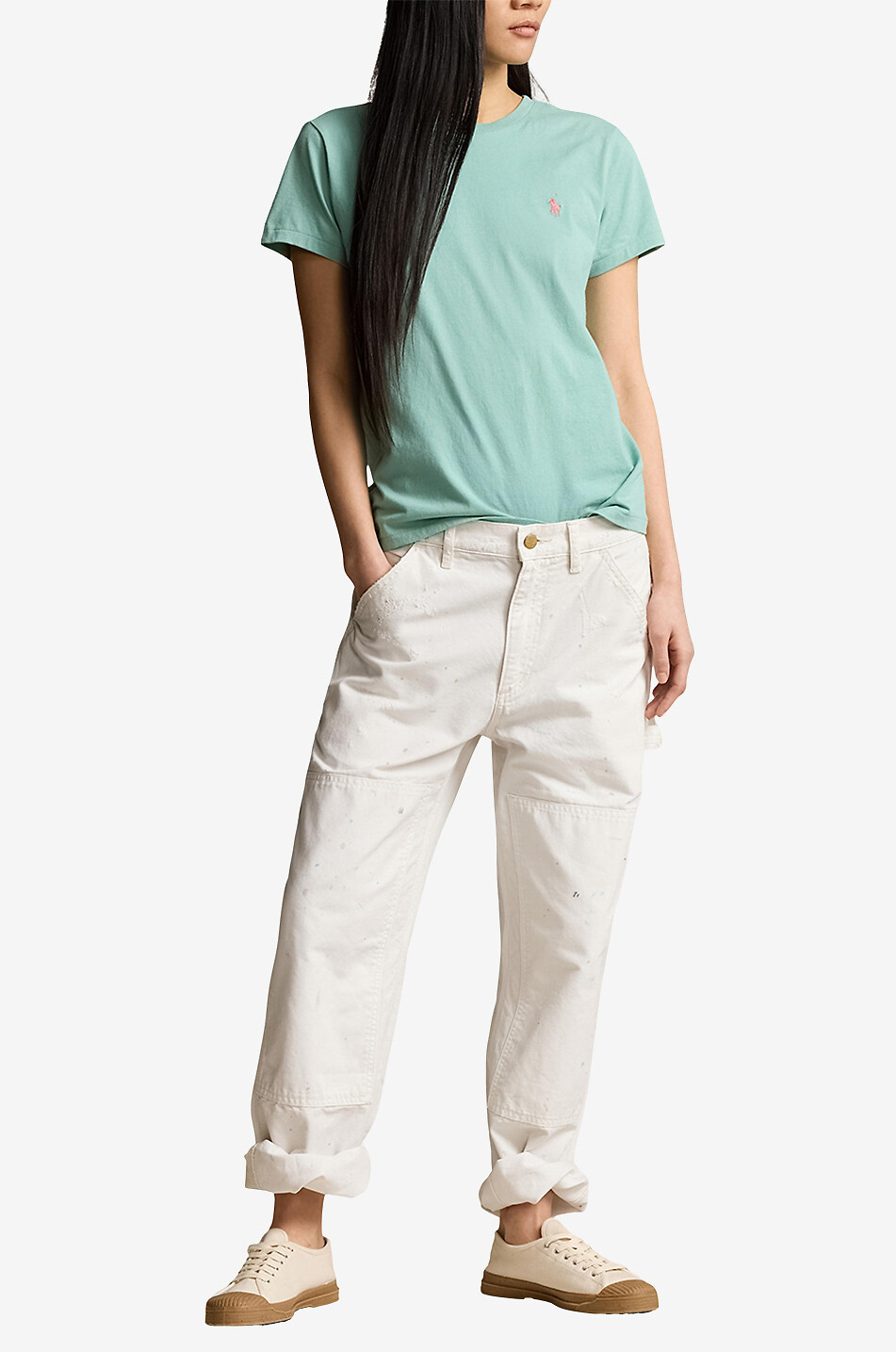 POLO RALPH LAUREN Pony short-sleeved jersey T-shirt Women LIGHT GREEN 2