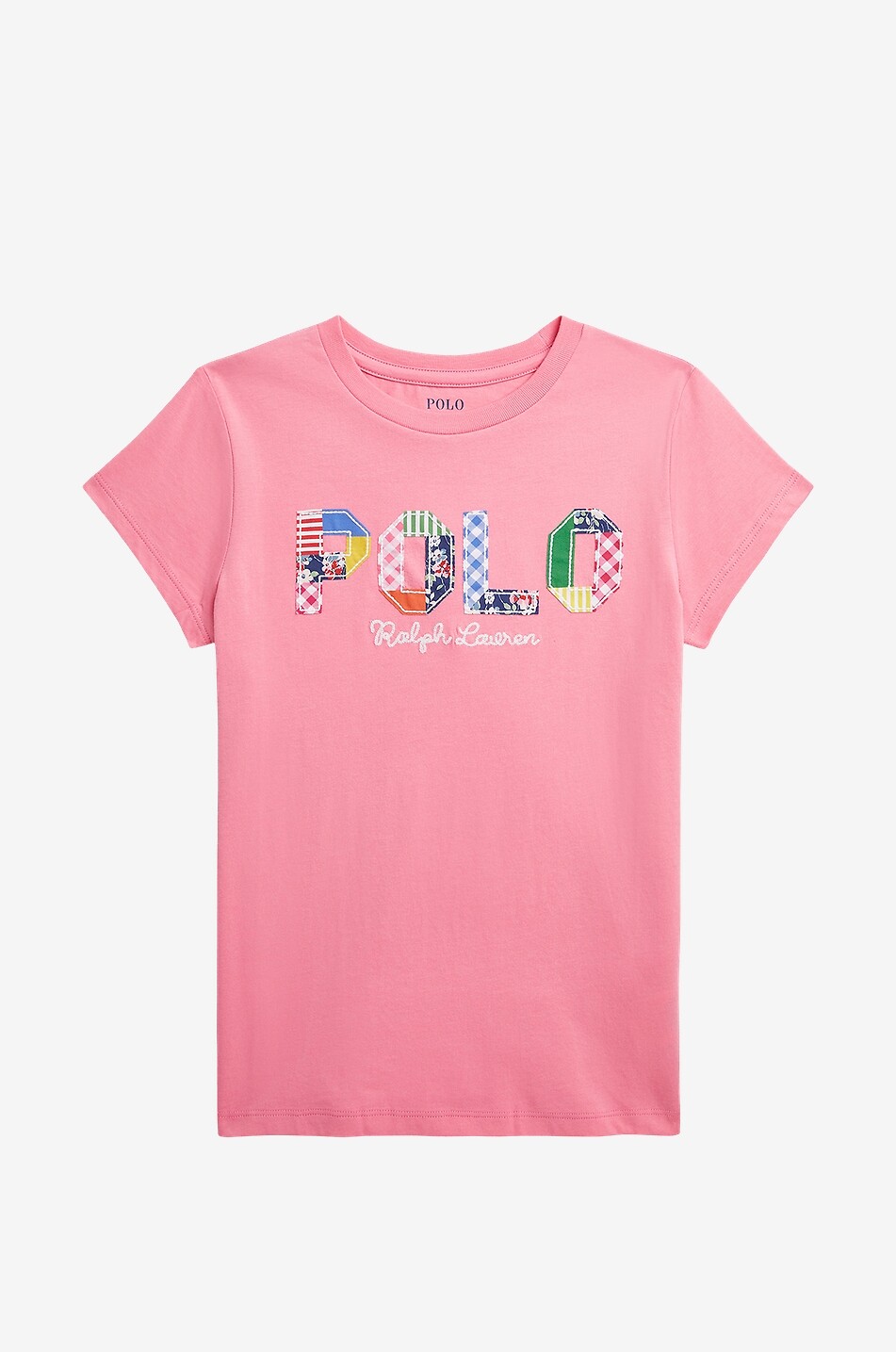 T-shirt fille à manches courtes Patchwork Polo