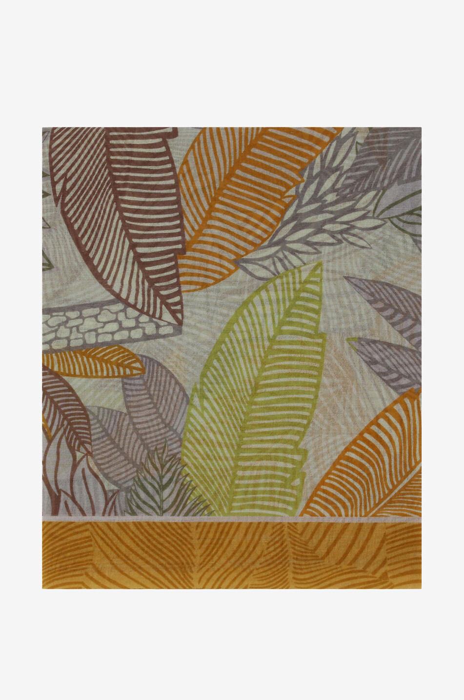 Ioana leave printed shawl