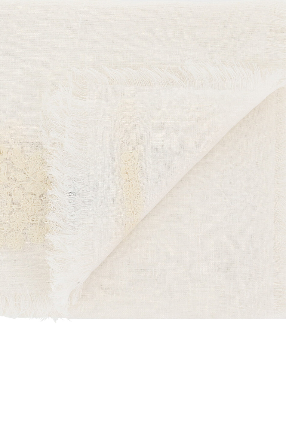 GAYNOR Invite shawl with lace detailing Women WHITE 2