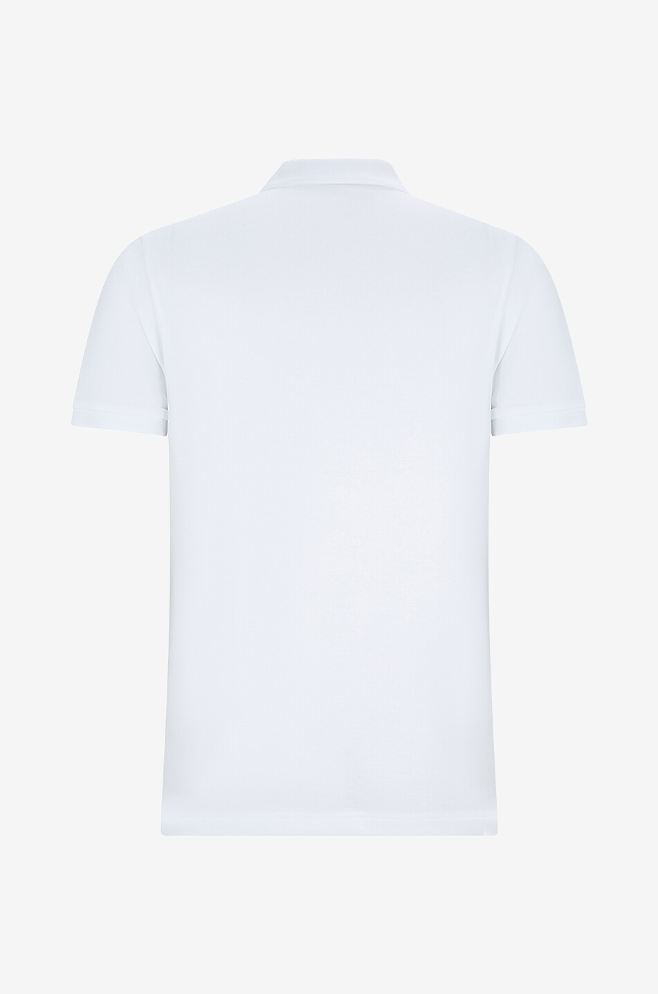 MONCLER Logo patch adorned short-sleeved fitted polo shirt Men WHITE 2
