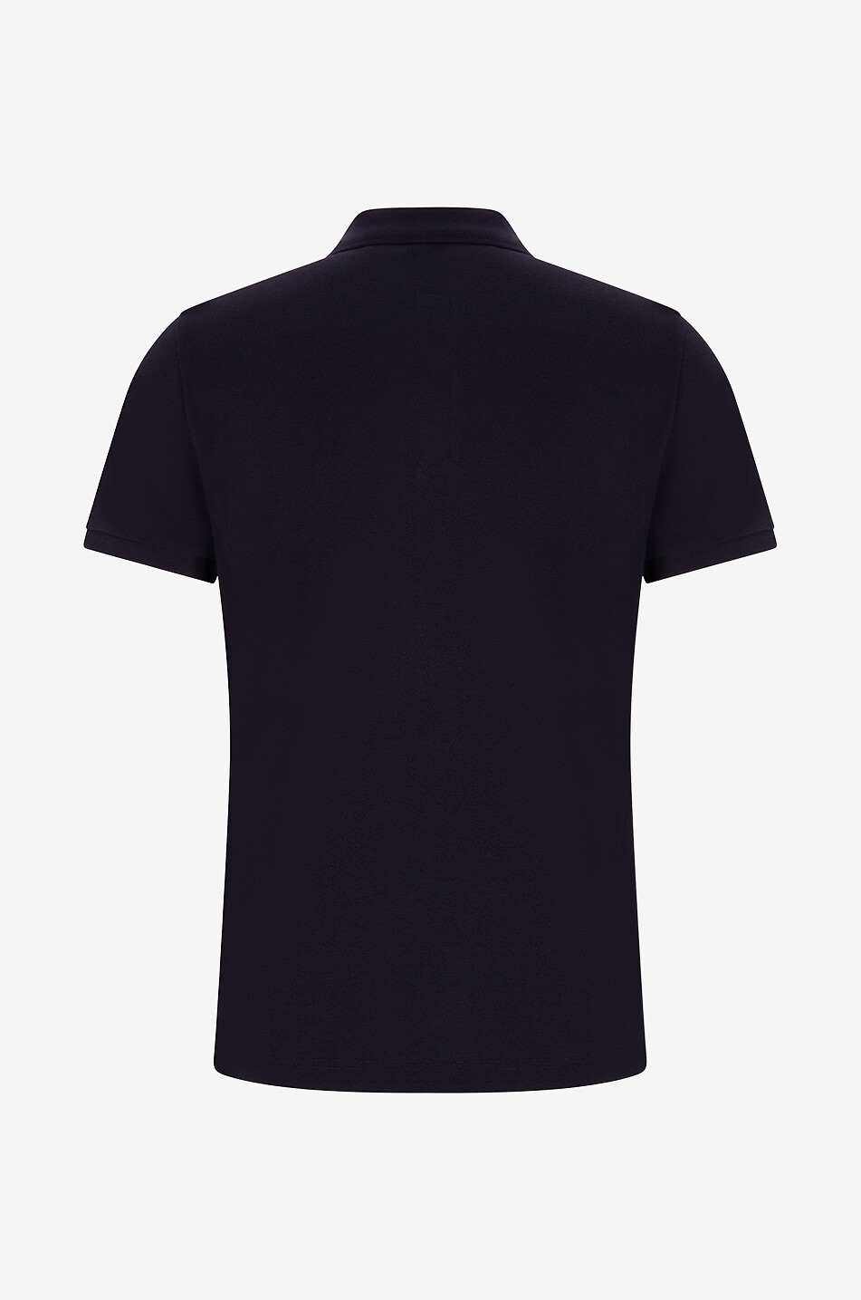 MONCLER Logo patch adorned short-sleeved fitted polo shirt Men BLUE 2